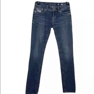 MISS ME RHINESTONES SKINNY JEANS SIZE 28 denim